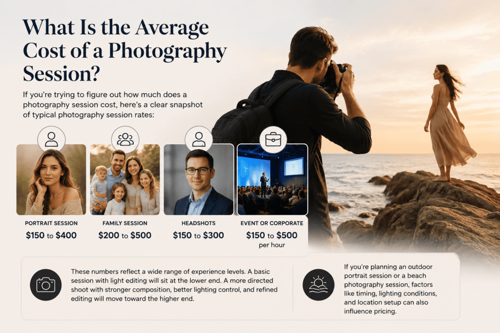 average cost of a photography session